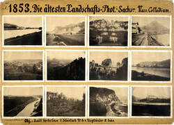 Historisches Lehrmuseum für Photographie, Tafel 5: "1853. Die ältesten Landschafts-Phot. i. Sachsen. Nass.Collodium."
