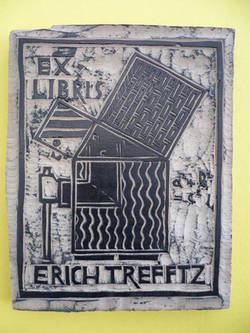 Druckstock Exlibris von Erich Trefftz