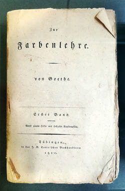 Originalausgabe von Goethes Buch "Zur Farbenlehre". 1810.